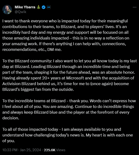 微软宣布动视暴雪大裁员引热议!1900名员工丢饭碗 暴雪总裁也跑路了