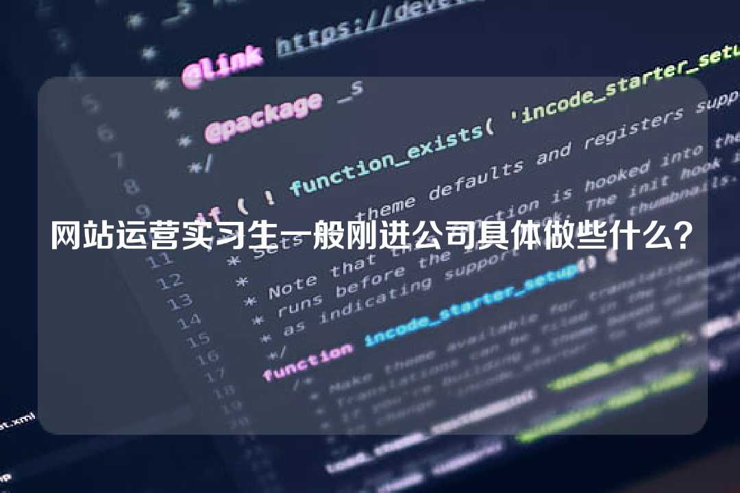 网站运营实习生一般刚进公司具体做些什么?